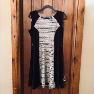 Black/ White tea dress